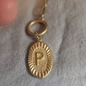 Gold Initial Pendant Necklace